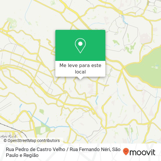 Rua Pedro de Castro Velho / Rua Fernando Néri mapa