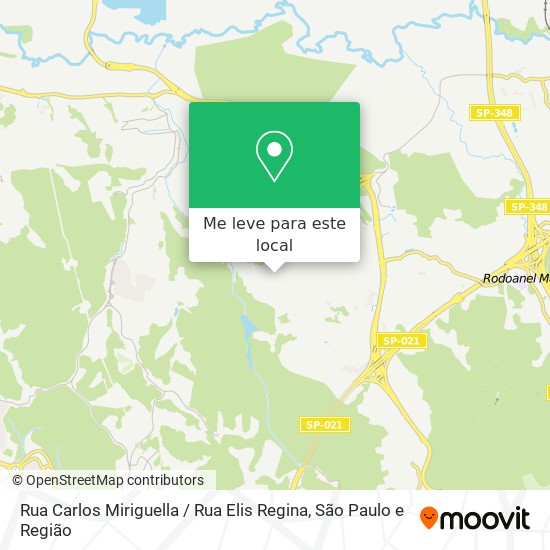 Rua Carlos Miriguella / Rua Elis Regina mapa