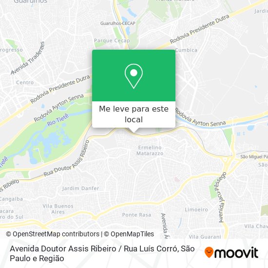 Avenida Doutor Assis Ribeiro / Rua Luís Corró mapa