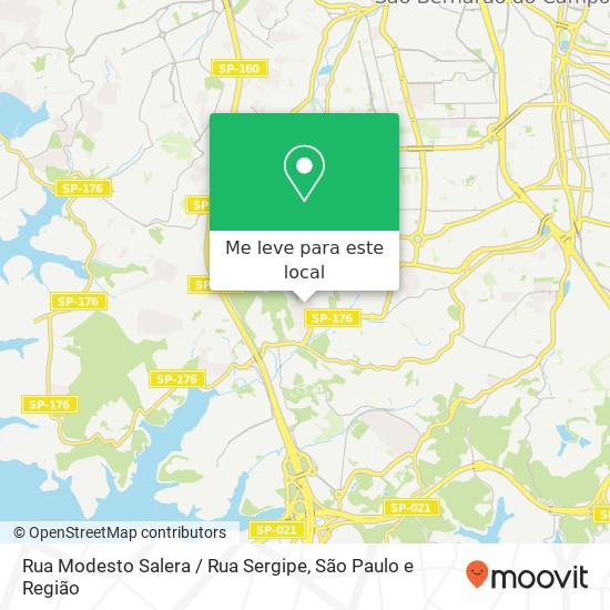 Rua Modesto Salera / Rua Sergipe mapa
