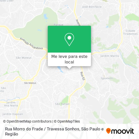 Rua Morro do Frade / Travessa Sonhos mapa