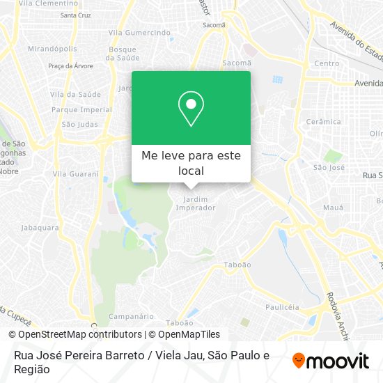 Rua José Pereira Barreto / Viela Jau mapa