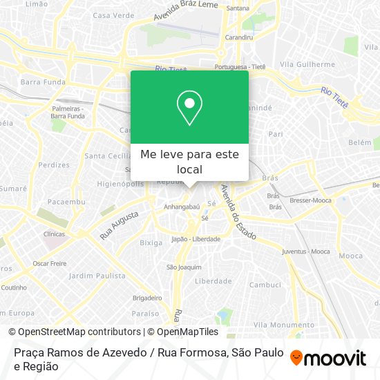 Praça Ramos de Azevedo / Rua Formosa mapa