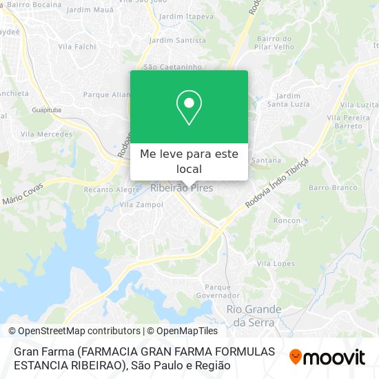 Gran Farma (FARMACIA GRAN FARMA FORMULAS ESTANCIA RIBEIRAO) mapa