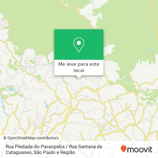 Rua Piedade do Paraopeba / Rua Santana de Cataguases mapa
