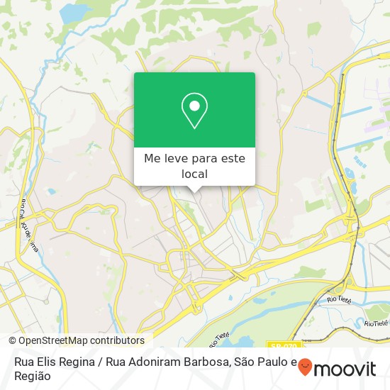 Rua Elis Regina / Rua Adoniram Barbosa mapa