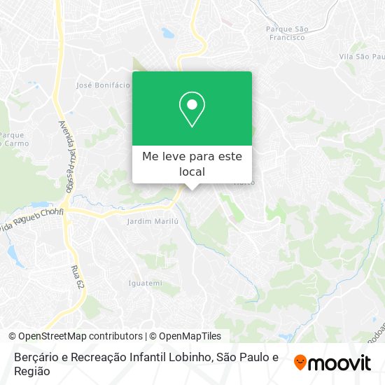 Berçário e Recreação Infantil Lobinho mapa