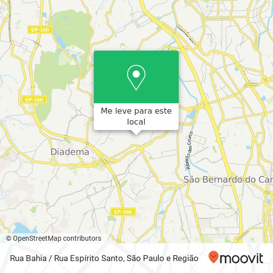 Rua Bahia / Rua Espírito Santo mapa
