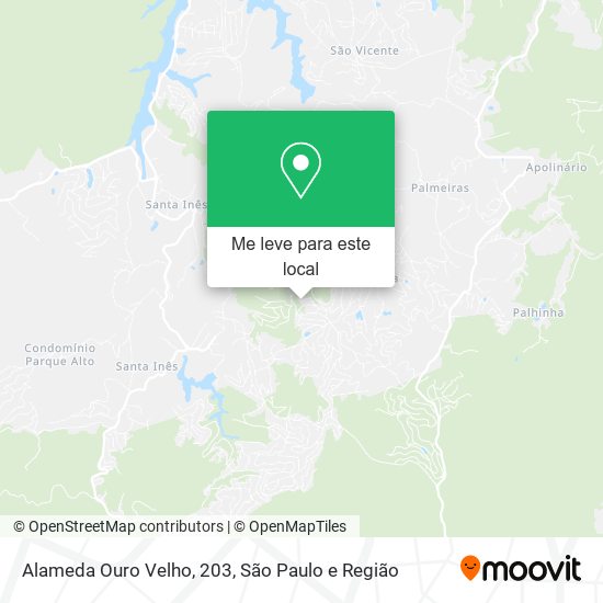 Alameda Ouro Velho, 203 mapa