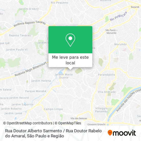 Rua Doutor Alberto Sarmento / Rua Doutor Rabelo do Amaral mapa