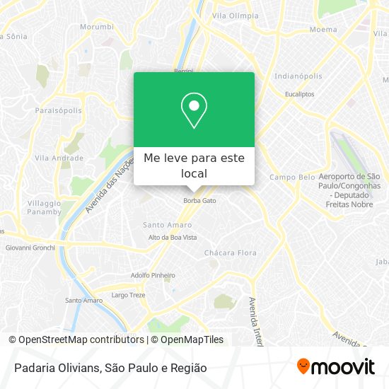 Padaria Olivians mapa