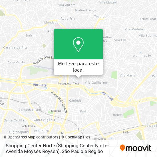 Shopping Center Norte (Shopping Center Norte-Avenida Moysés Roysen) mapa