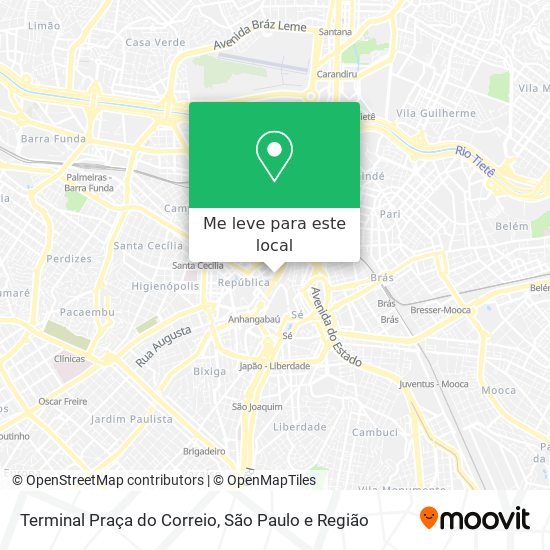 Terminal Praça do Correio mapa