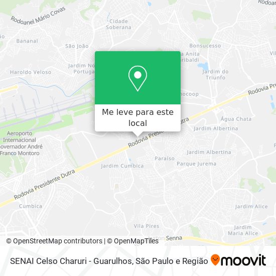 SENAI Celso Charuri - Guarulhos mapa