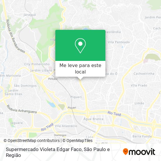 Supermercado Violeta Edgar Faco mapa