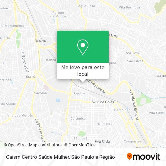 Caism Centro Saúde Mulher mapa