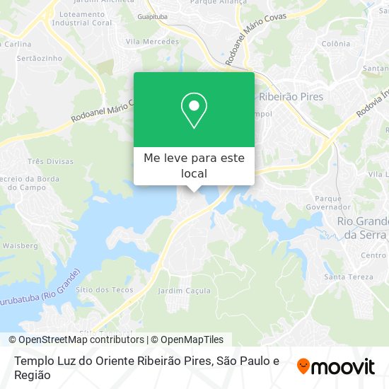 Templo Luz do Oriente Ribeirão Pires mapa