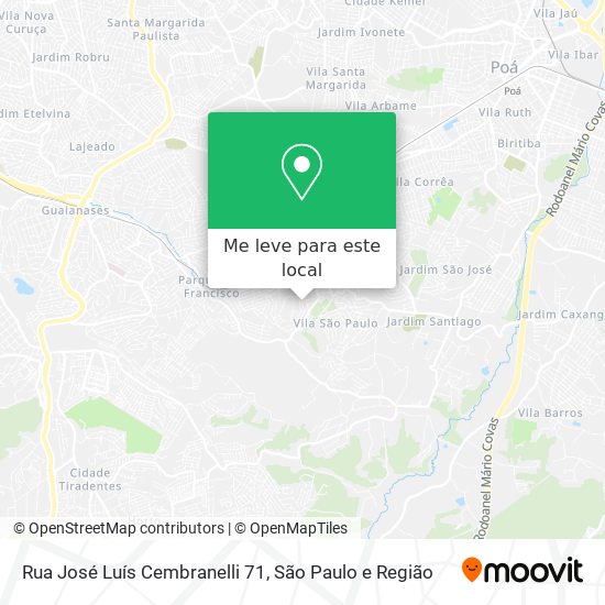 Rua José Luís Cembranelli 71 mapa