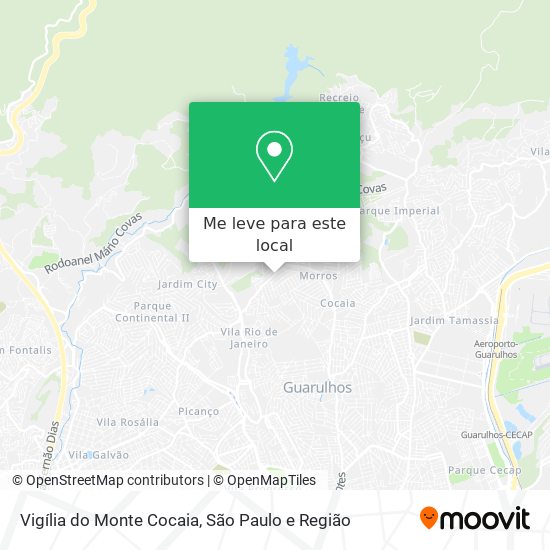 Vigília do Monte Cocaia mapa