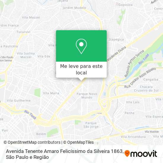 Avenida Tenente Amaro Felicíssimo da Silveira 1863 mapa