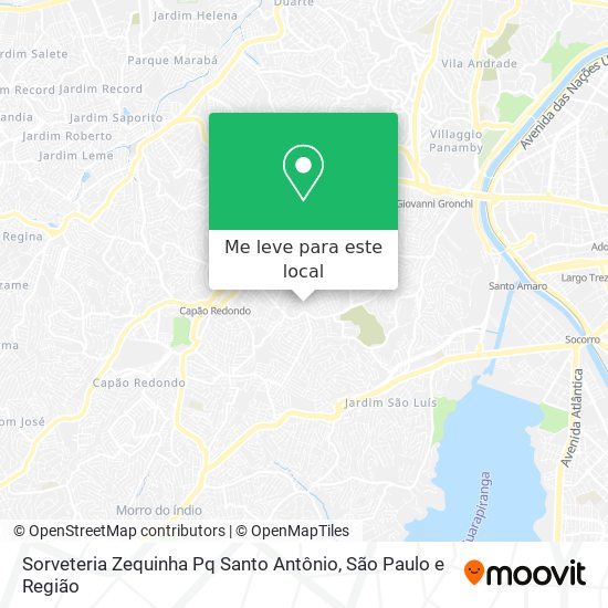 Sorveteria Zequinha Pq Santo Antônio mapa