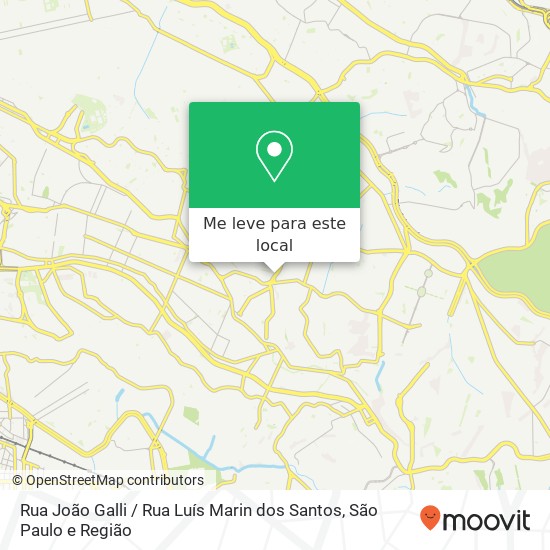 Rua João Galli / Rua Luís Marin dos Santos mapa