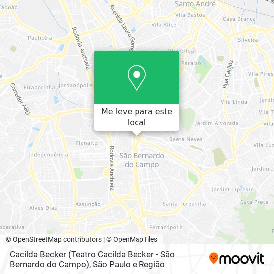 Cacilda Becker (Teatro Cacilda Becker - São Bernardo do Campo) mapa