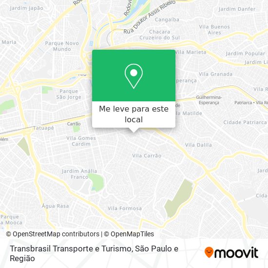 Transbrasil Transporte e Turismo mapa