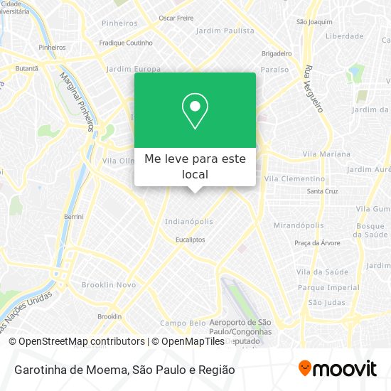 Garotinha de Moema mapa