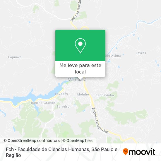 Fch - Faculdade de Ciências Humanas mapa