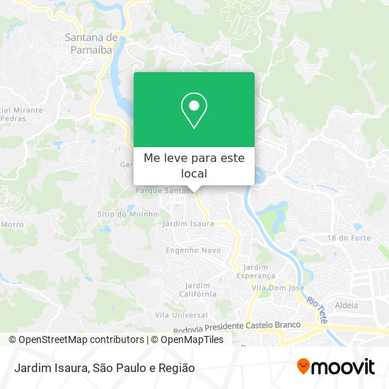Jardim Isaura mapa