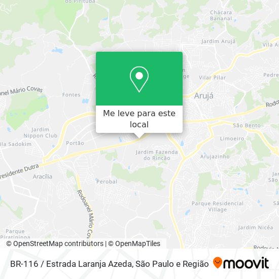 BR-116 / Estrada Laranja Azeda mapa