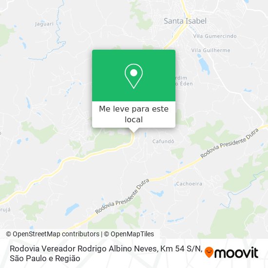 Rodovia Vereador Rodrigo Albino Neves, Km 54 S / N mapa