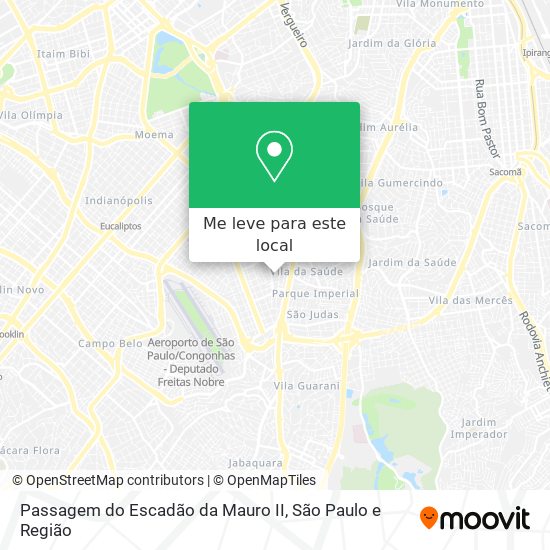 Passagem do Escadão da Mauro II mapa