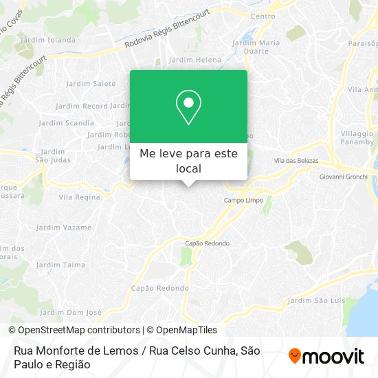 Rua Monforte de Lemos / Rua Celso Cunha mapa