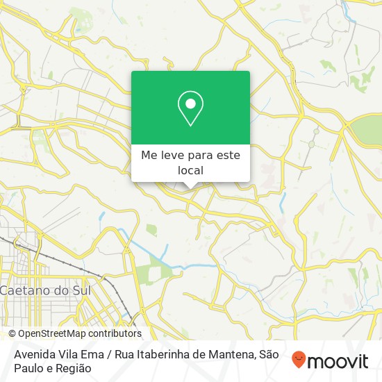 Avenida Vila Ema / Rua Itaberinha de Mantena mapa