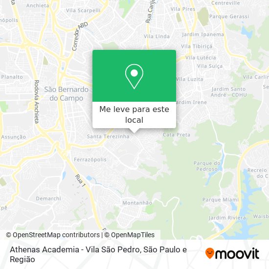 Athenas Academia - Vila São Pedro mapa