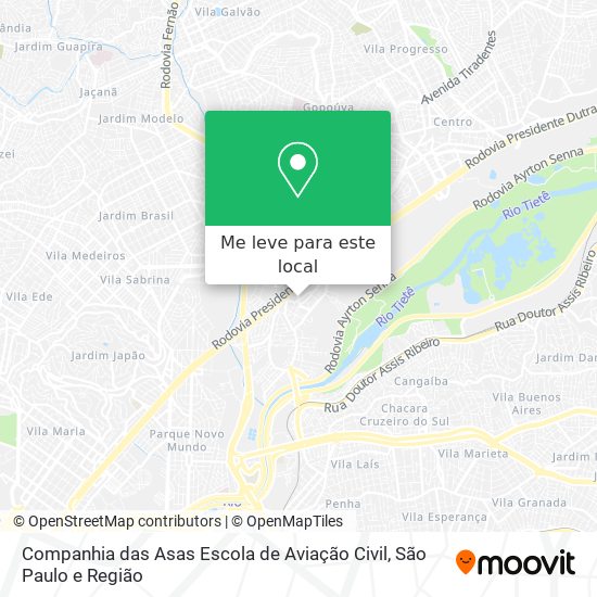 Companhia das Asas Escola de Aviação Civil mapa