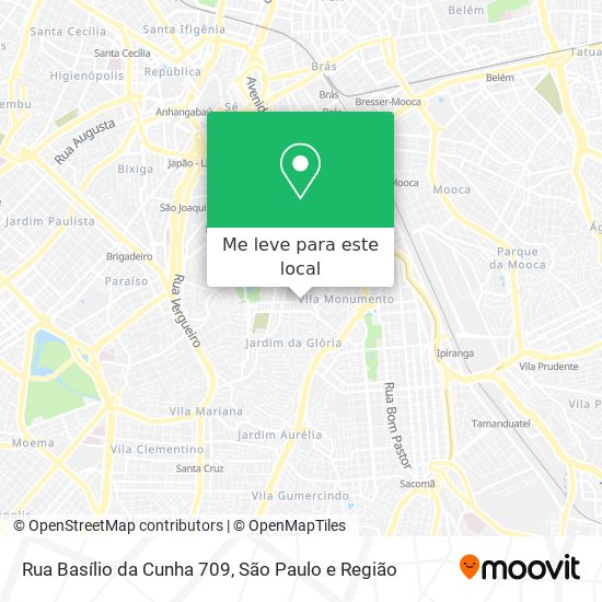 Rua Basílio da Cunha 709 mapa