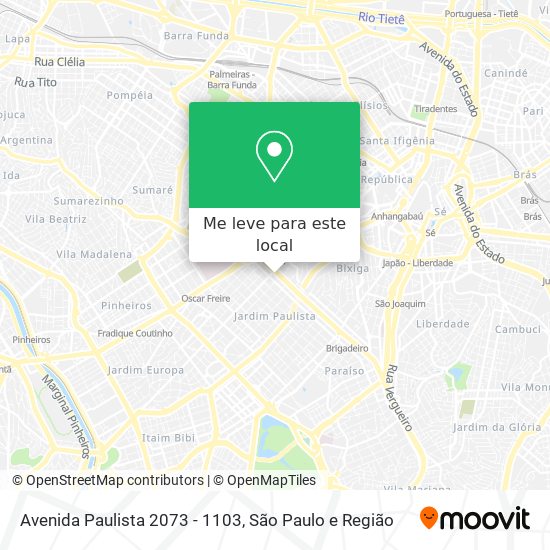 Avenida Paulista 2073 - 1103 mapa