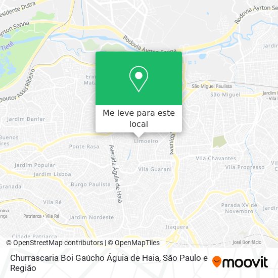 Churrascaria Boi Gaúcho Águia de Haia mapa