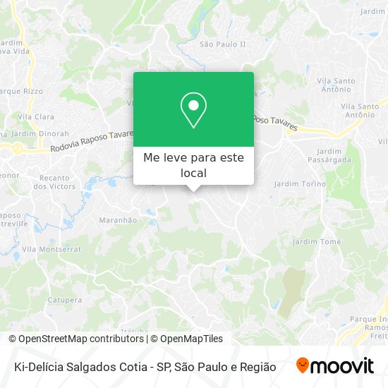 Ki-Delícia Salgados Cotia - SP mapa