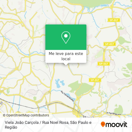 Viela João Carçola / Rua Noel Rosa mapa
