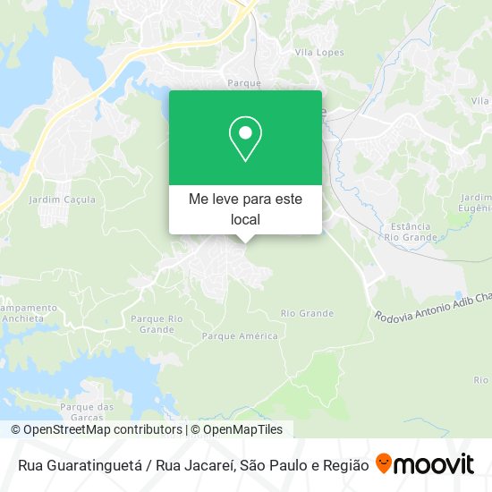 Rua Guaratinguetá / Rua Jacareí mapa