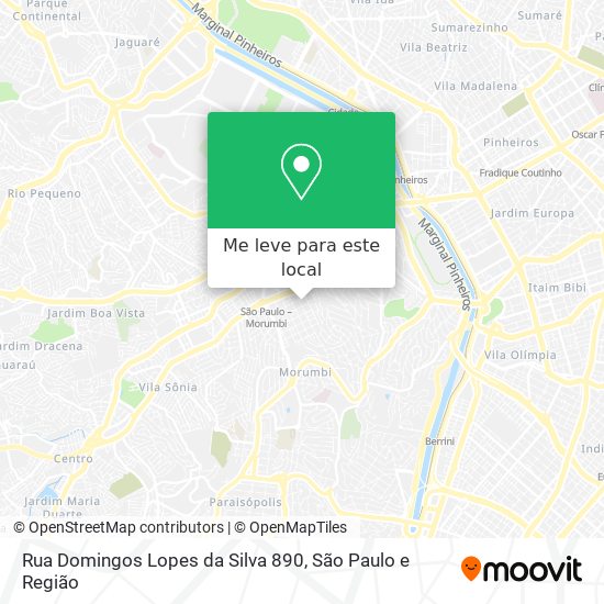 Rua Domingos Lopes da Silva 890 mapa