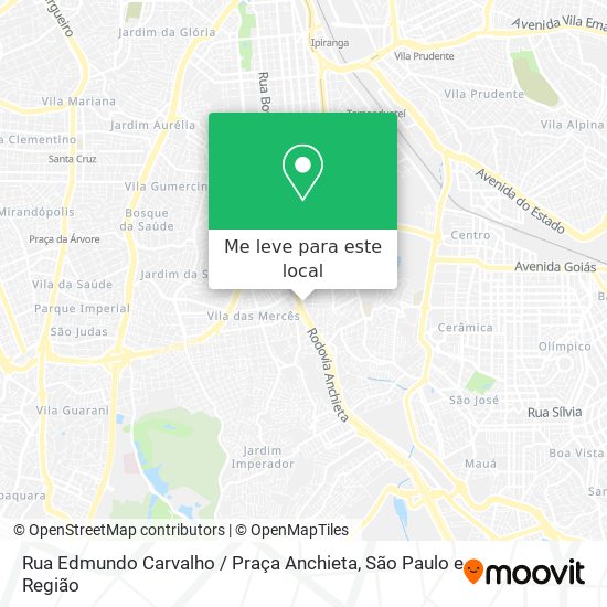 Rua Edmundo Carvalho / Praça Anchieta mapa