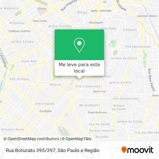 Rua Botucatu 395/397 mapa