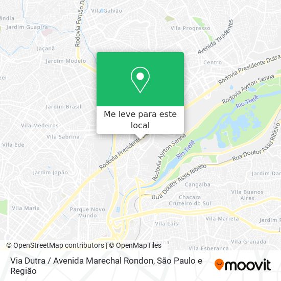 Via Dutra / Avenida Marechal Rondon mapa