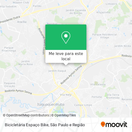 Bicicletária Espaço Bike mapa