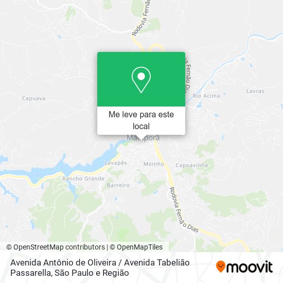 Avenida Antônio de Oliveira / Avenida Tabelião Passarella mapa